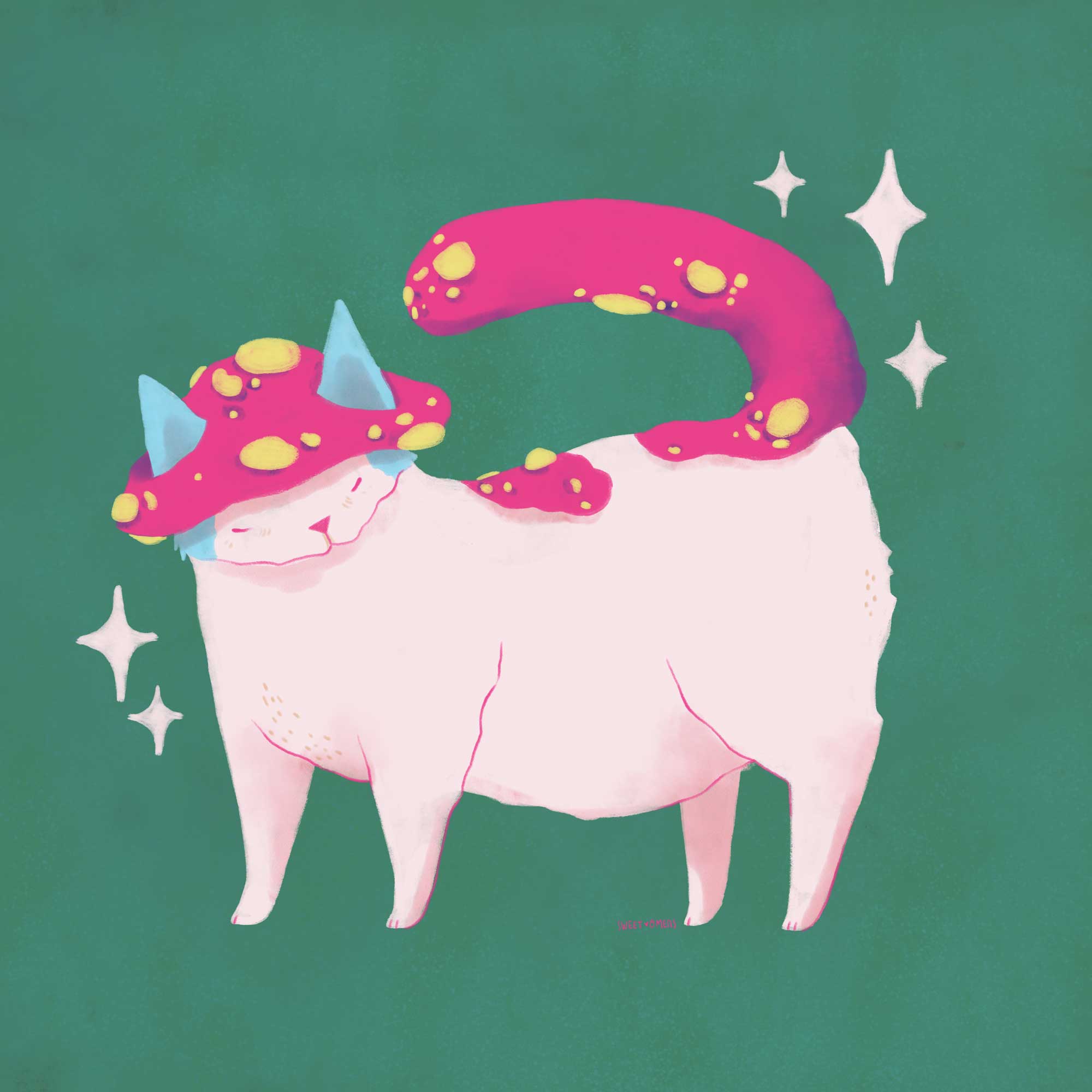 Mushroom cat character