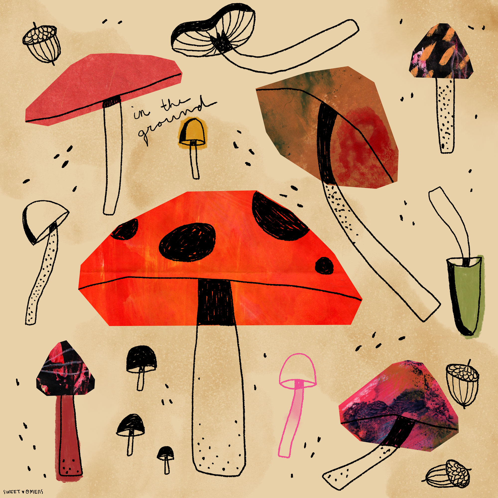 Collage free form illustration