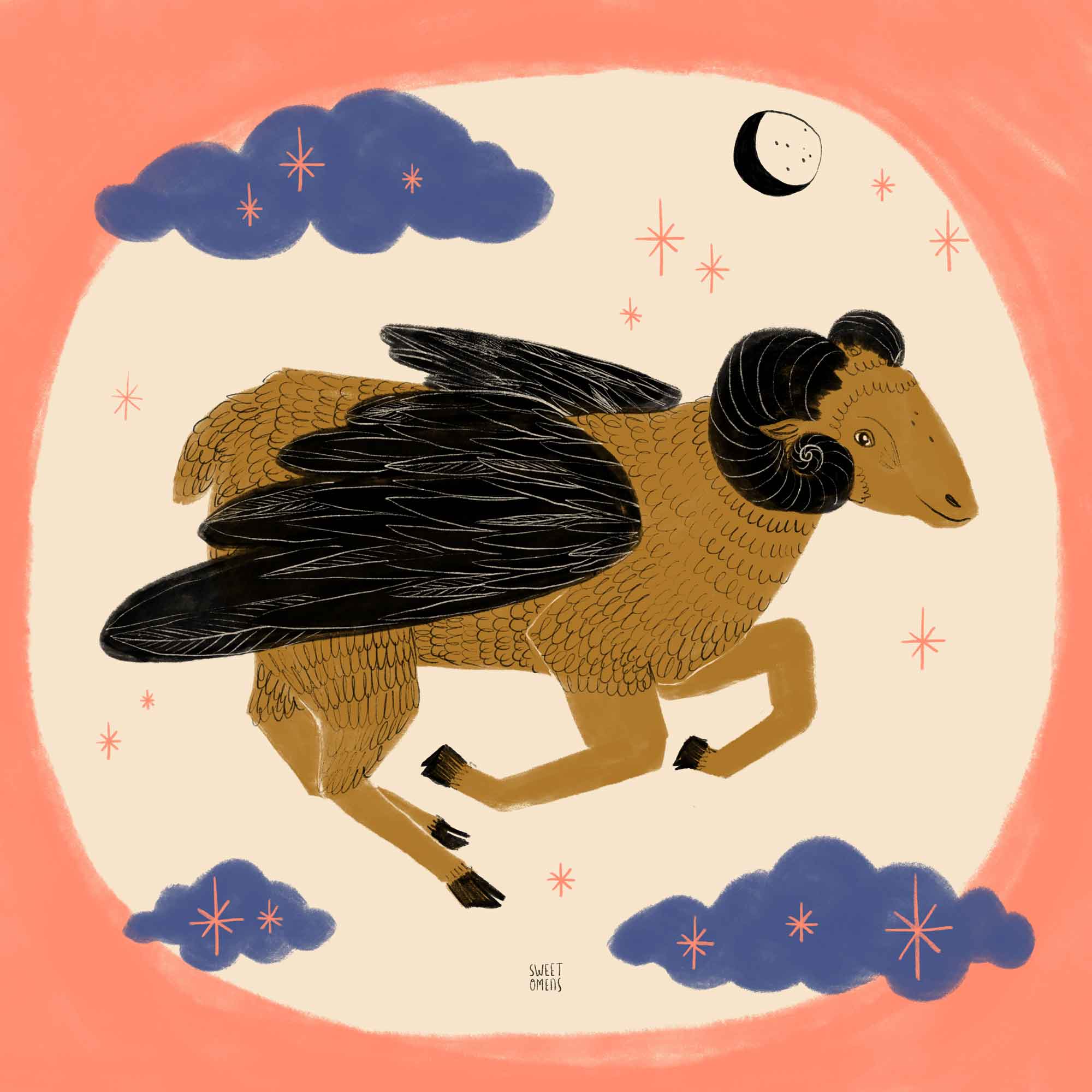 Aries astrology illustration